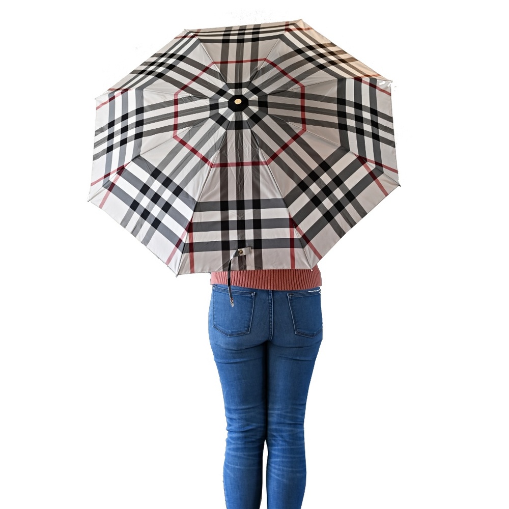 Burberry Trafalgar Check Folding Umbrella - Picture 8 of 8